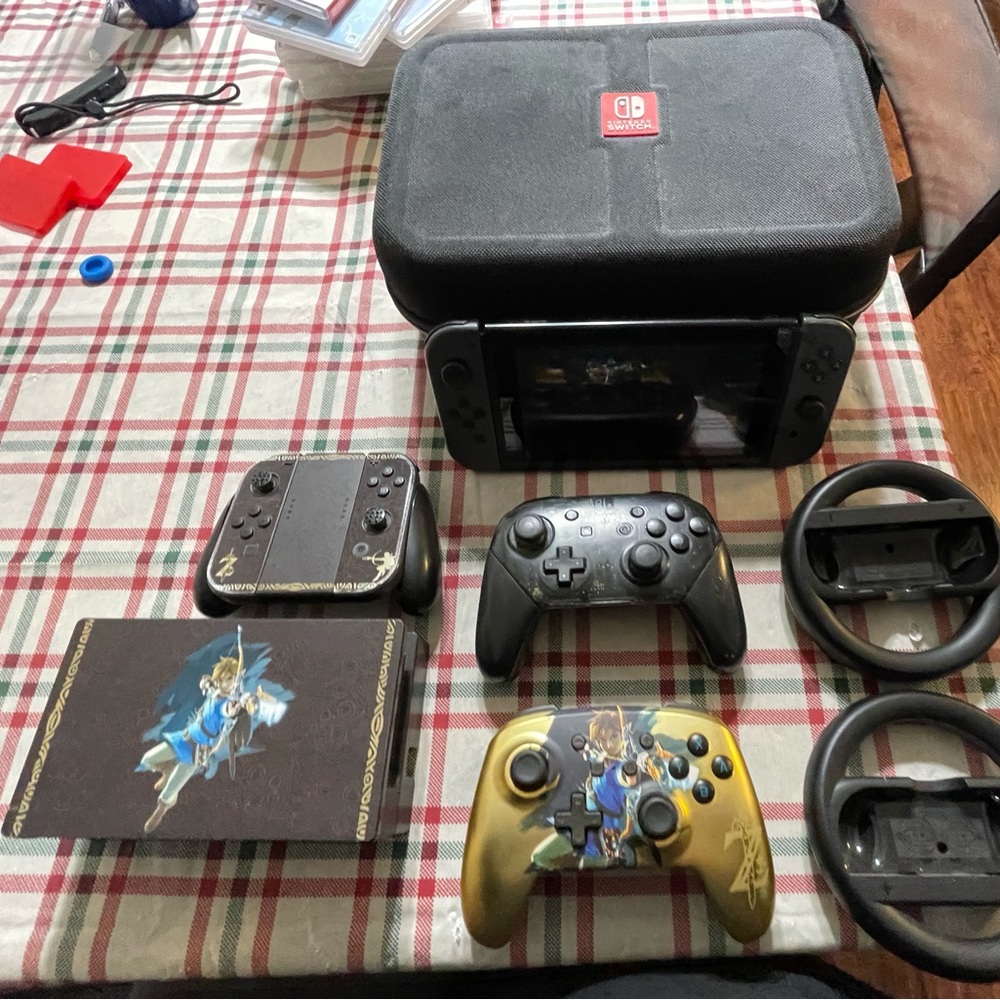 Nintendo Switch with 16 games + LOTS of extras!!! Gently used!
